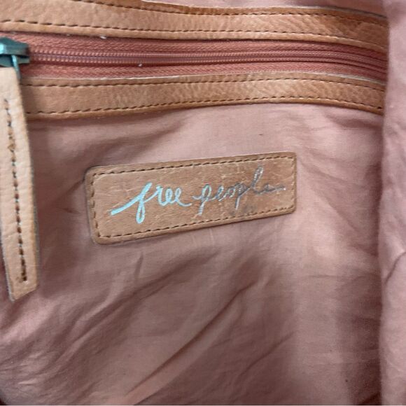 FREE PEOPLE Leslie Leather Tote Tiger Red Bag - Picture 5 of 16